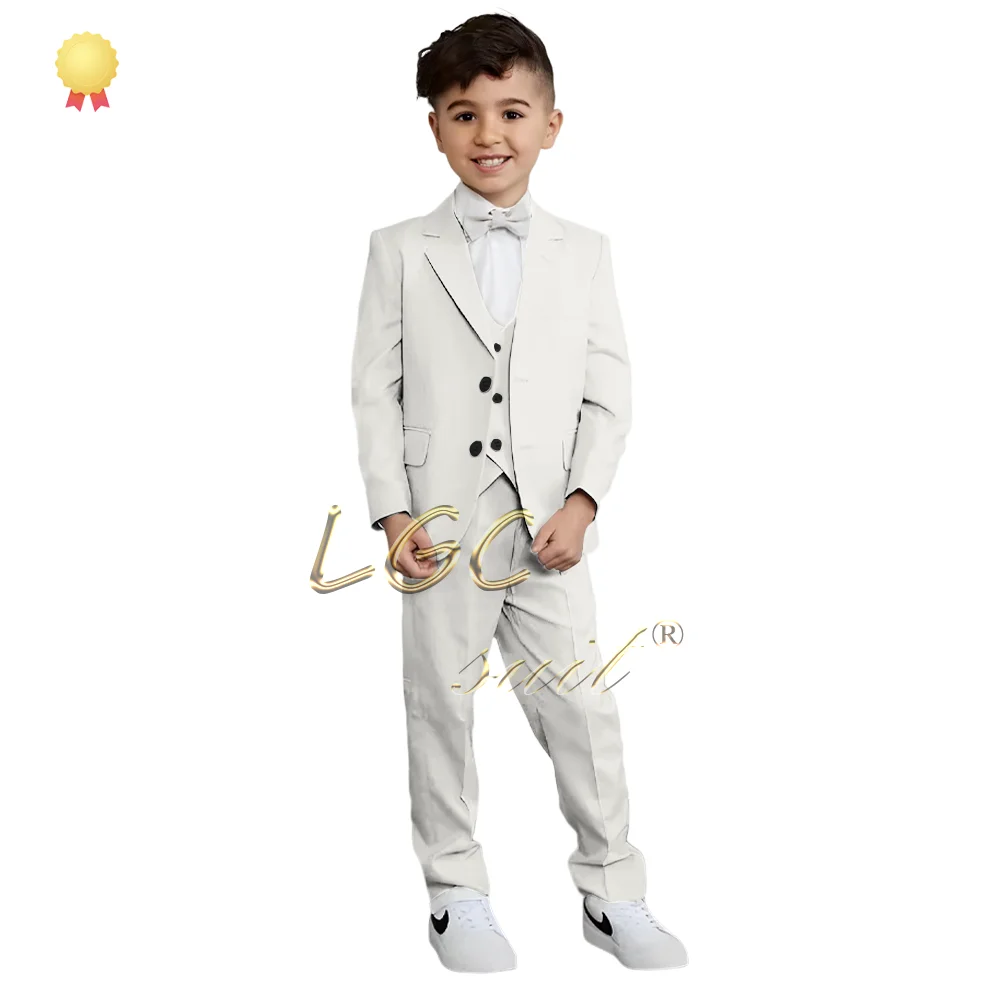 Boy's 3-piece suit, suitable for boys' wedding customized tuxedo suit, customized suit suit for children aged 2 to 16 years old