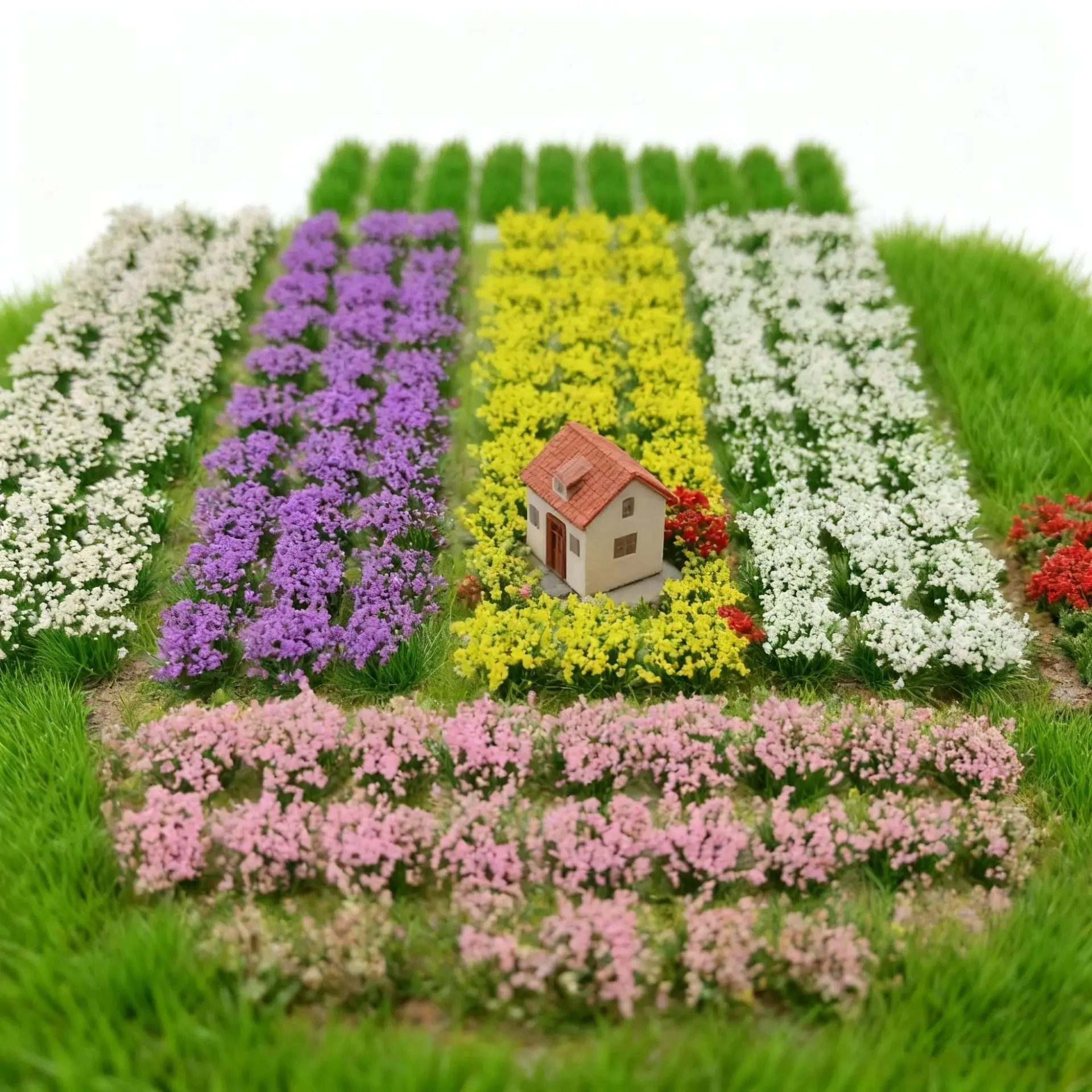 10mm simular flor cluster modelo kits para fazer diy construção mesa de areia paisagem grama plantas materiais diorama acessórios