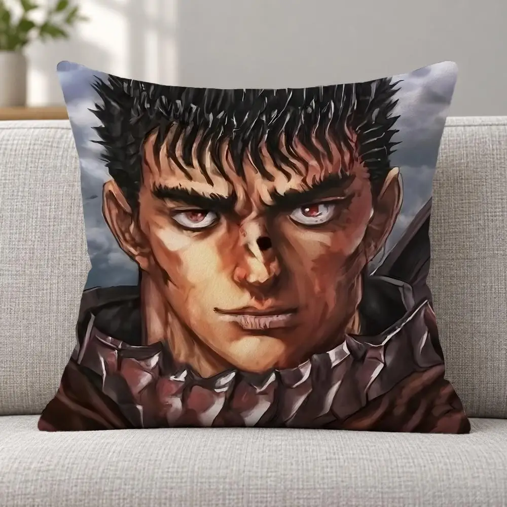 Anime Berserk G-Guts Cushion Cover Soft Plush Decorative Sofa Bedroom Living Room Car Dorm Home Decor Gift