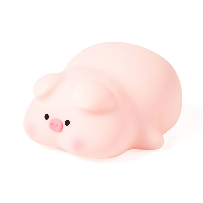 GOOD-Piggy Night Light,Piggy น่ารักโคมไฟ 3 ระดับหรี่แสงได้ Night Light 30 นาที Nightlight สีชมพูสําหรับห้อง