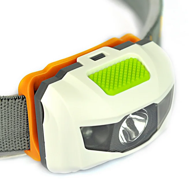 Mini 3LED Headlamp With White and Red Dual Light Sources Outdoor AAA Battery Headlight