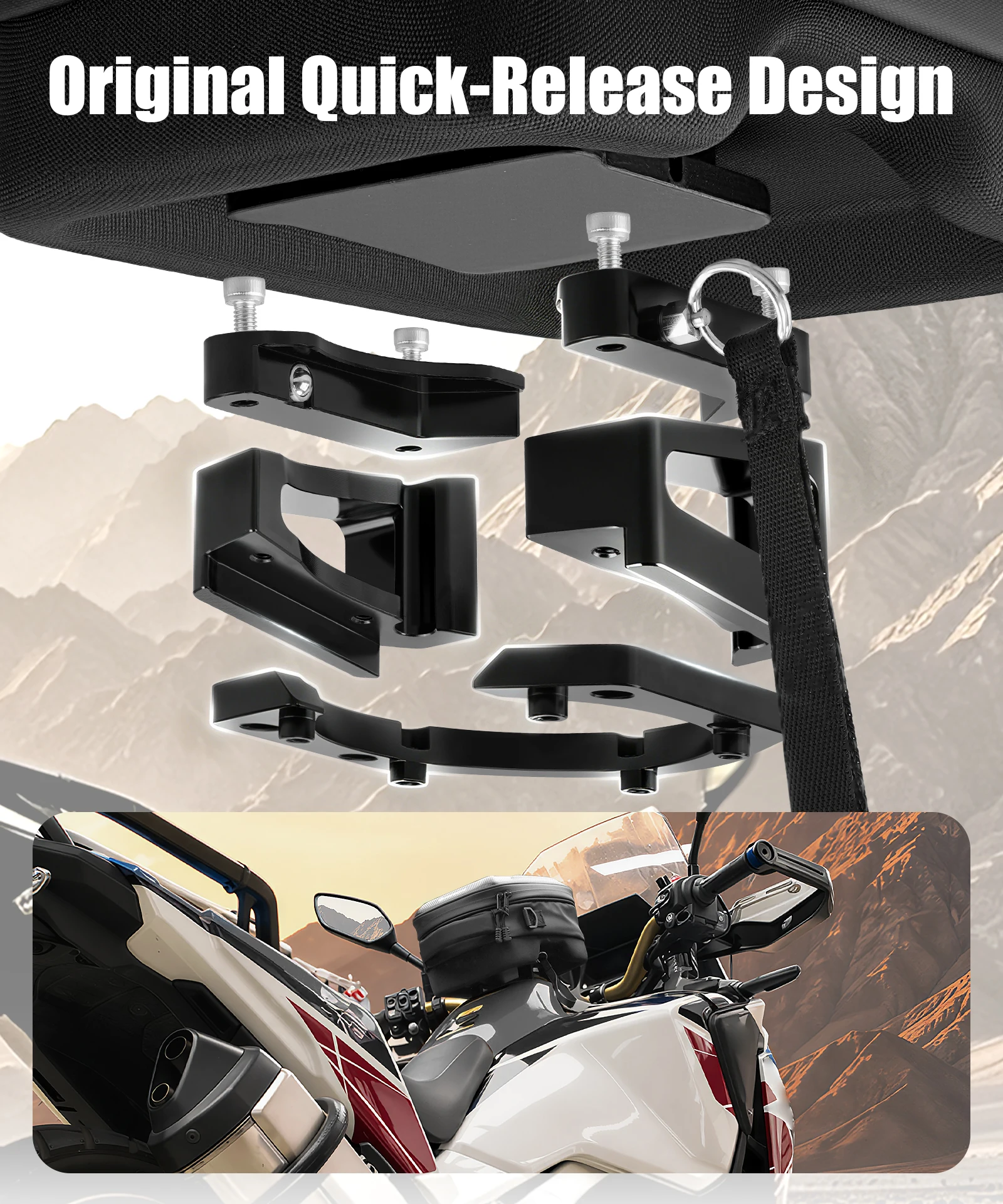 6L Waterproof Motorcycle Fuel Tank Bag for BMW R1250GS Honda CRF1100L Africa Twin Yamaha Tenere 700 Quick Lock Gas Tank Bag