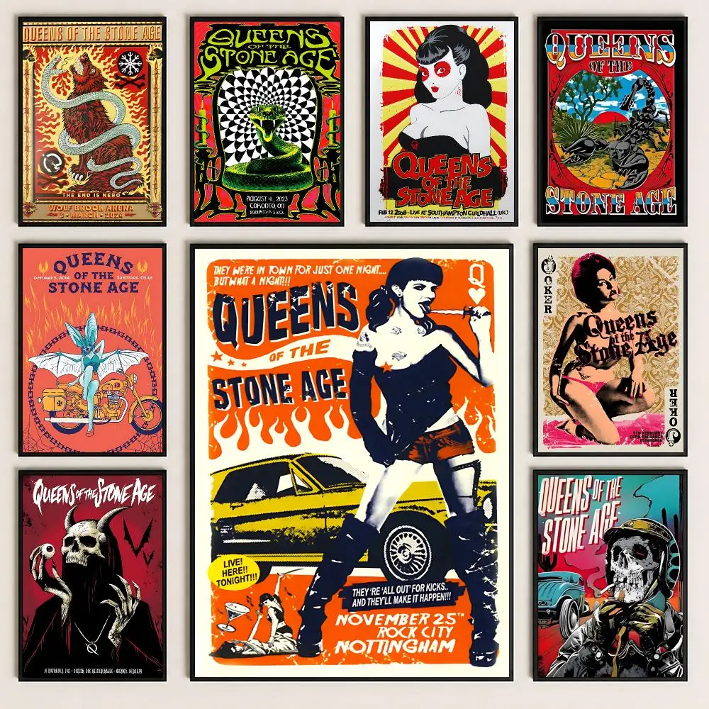 band Queens Of The Stone Age Poster Poster HD Printing Cozy and Warm Style for Home Decor for Bedrooms Cafes Gift Giving