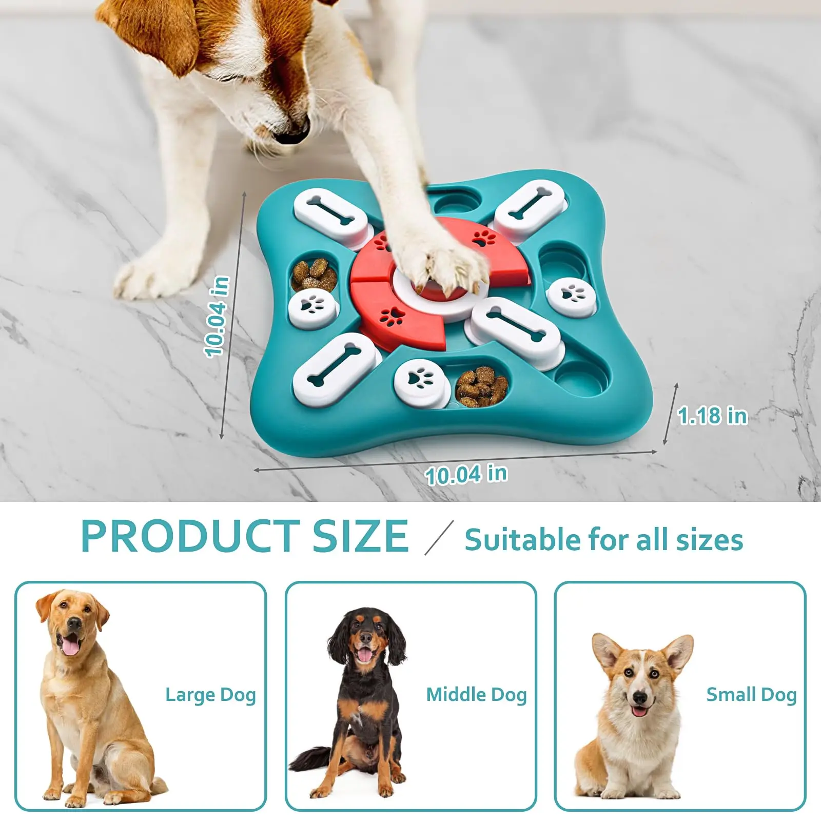 Dog Puzzle Toys, Treat Dispensing Dog Enrichment Toys for IQ Training and Brain Stimulation Interactive Mentally Stimulating