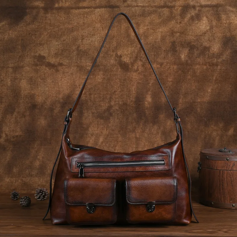 

Genuine Leather Large Shoulder Bag for Women, Commuting Work Handbag, High Capacity Ladies Purse Luxury Designer Bags