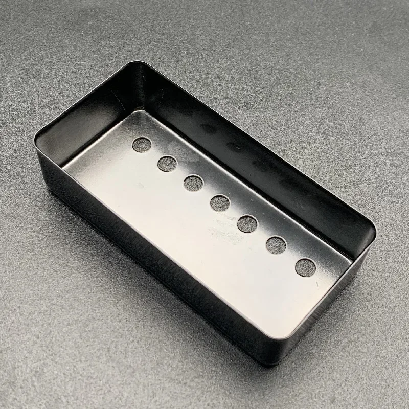 2Pcs Brass 7 Hole 7-String Pickup Humbucker Cover 80*39mm Pole Spacing 58/62mm LP Electric Guitar Chrome Black Gold for Choose