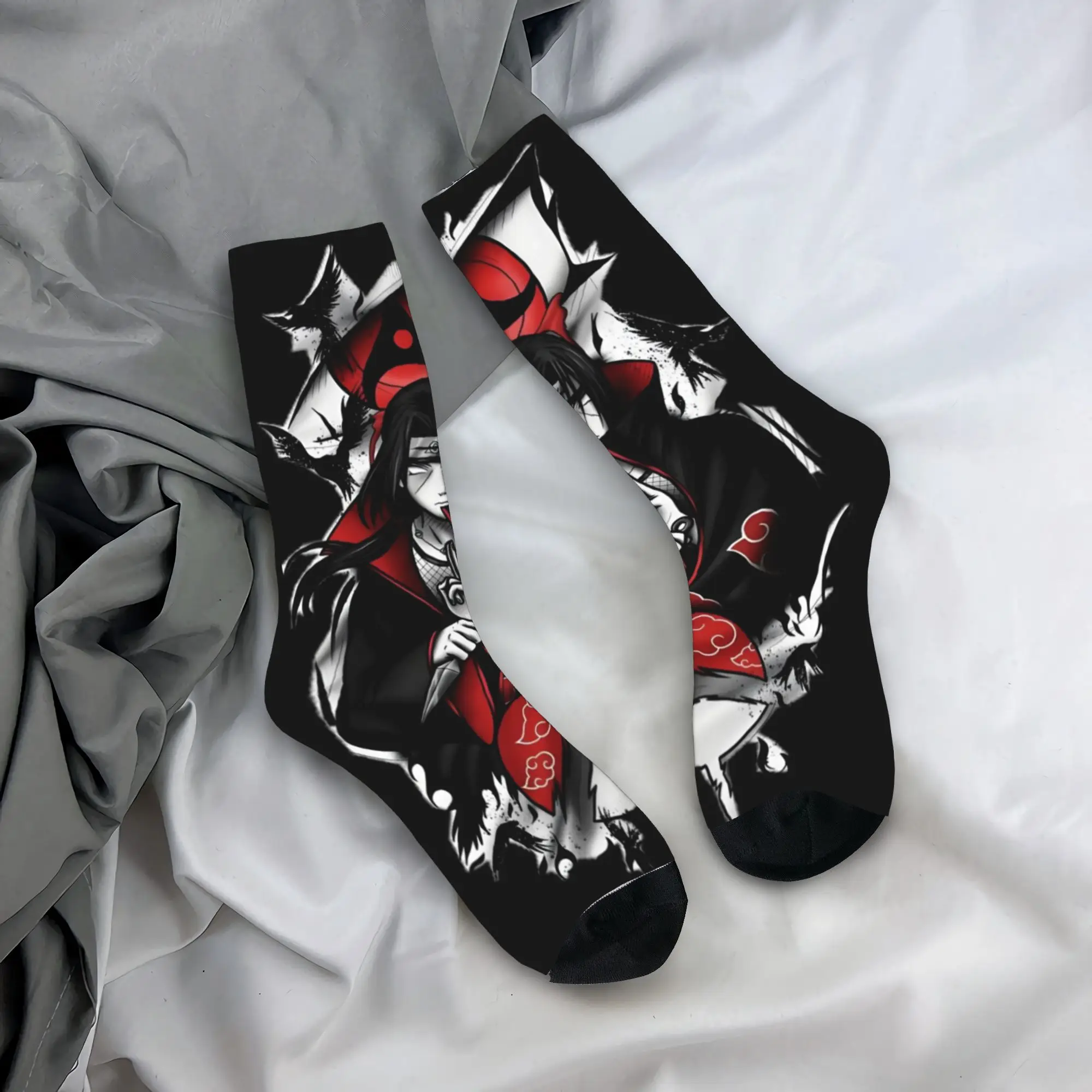 

Custom N-Narutoes Uchihas Sasukes Dress Socks Men Women Warm Fashion Anime Classic Manga Movie Crew Socks