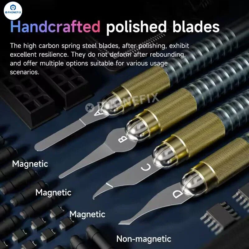 XZZ Sharp Blade D004 Multi-function Adhesive Remover Knife Professional Glue Scrap Tools For Motherboard Chip Layering Pry Tools