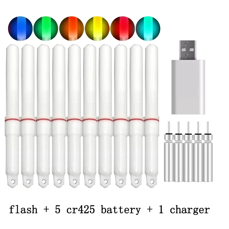 Luz LED J533 para flotador – Batería recargable CR425 roja/verde - imagen 3