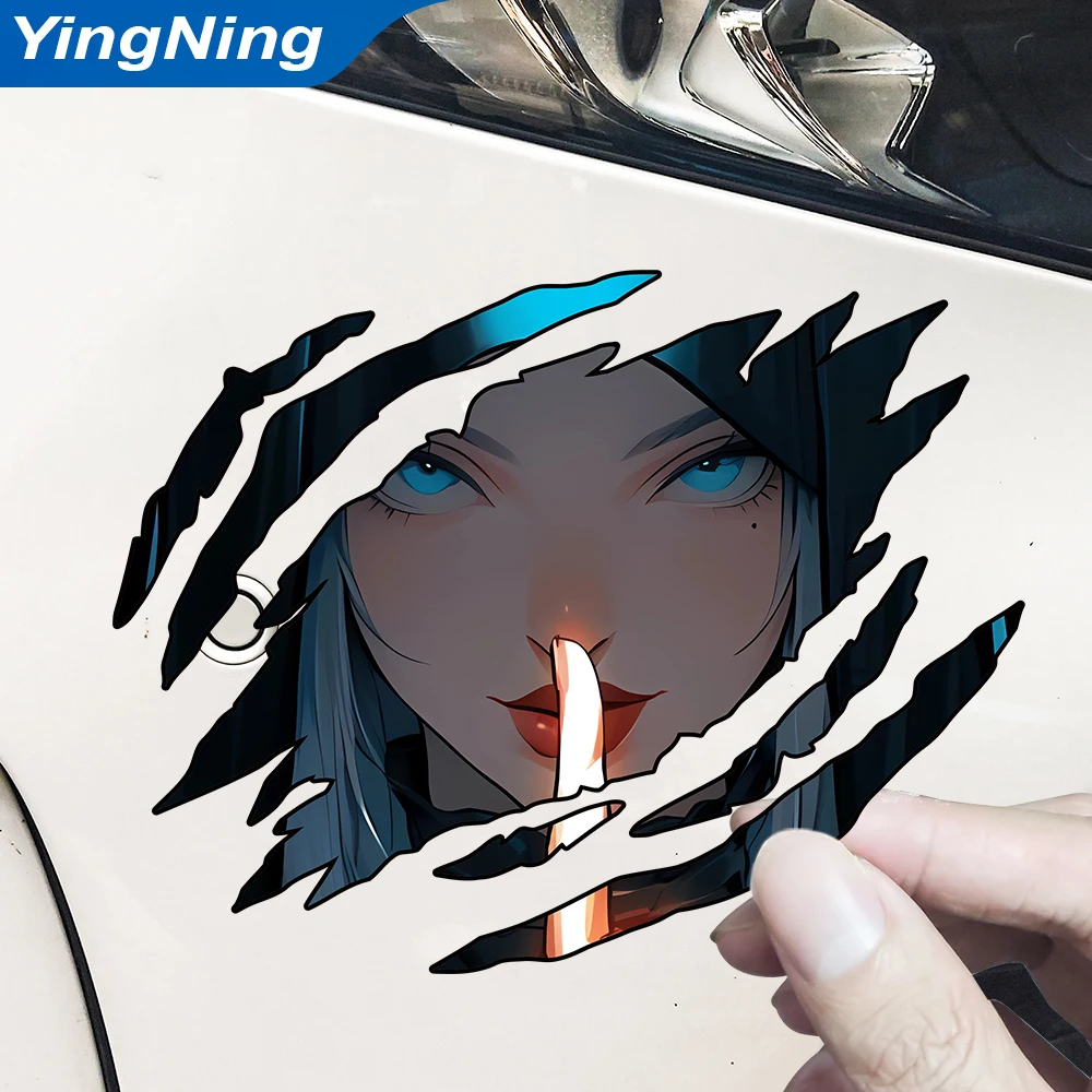 

Scratch Mark Gothic Nun Sister Car Sticker Personalized Scratch Cover Decor PVC Waterproof Decals Auto Accessories 8cm/13cm/18cm