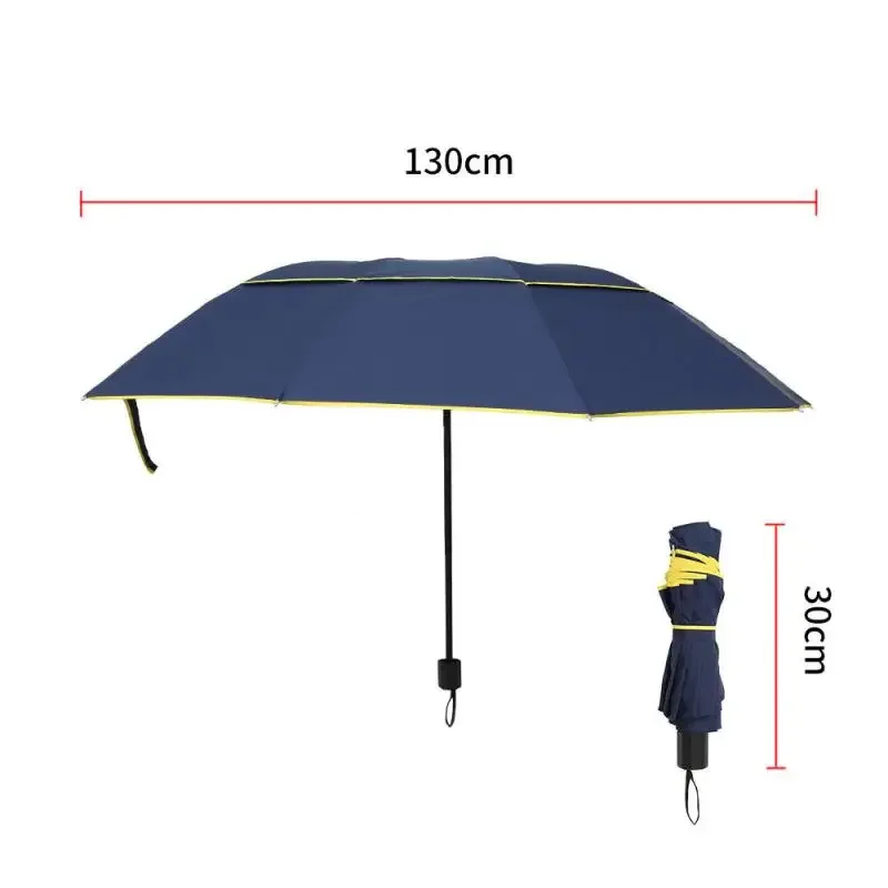 Paraguas grande de doble capa para hombre y mujer, sombrilla resistente al viento para exteriores, 3 flotantes, Parapluie para lluvia grande