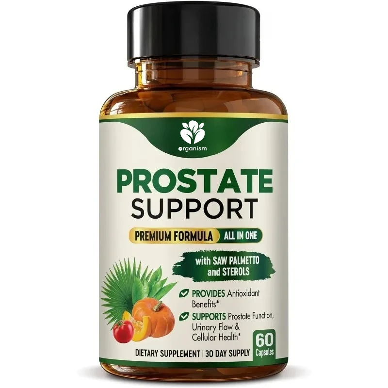 

Men's Prostate Support - Men's Saw Palm Capsules Containing Zinc, Pygeum, and Pumpkin Seeds -60 Pure Vegetarian Capsules