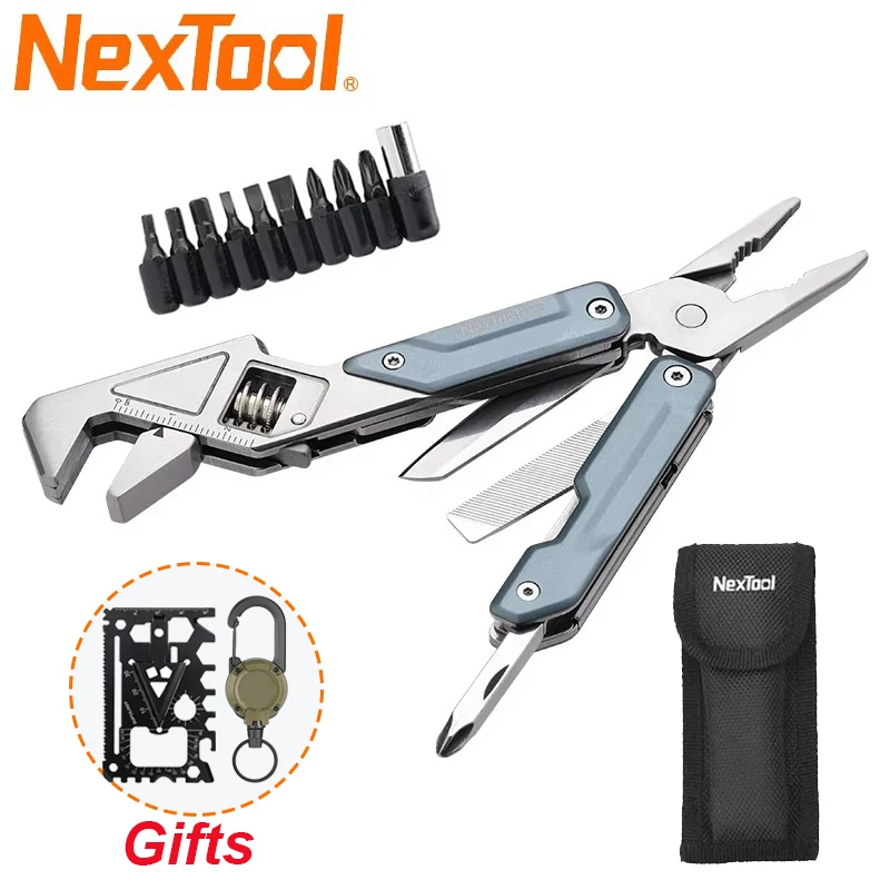 

Гаечный ключ NexTool стандарта W2, Мультитул, складные плоскогубцы, большой гаечный ключ, отвертка, портативные инструменты для обслуживания домашнего ремонта