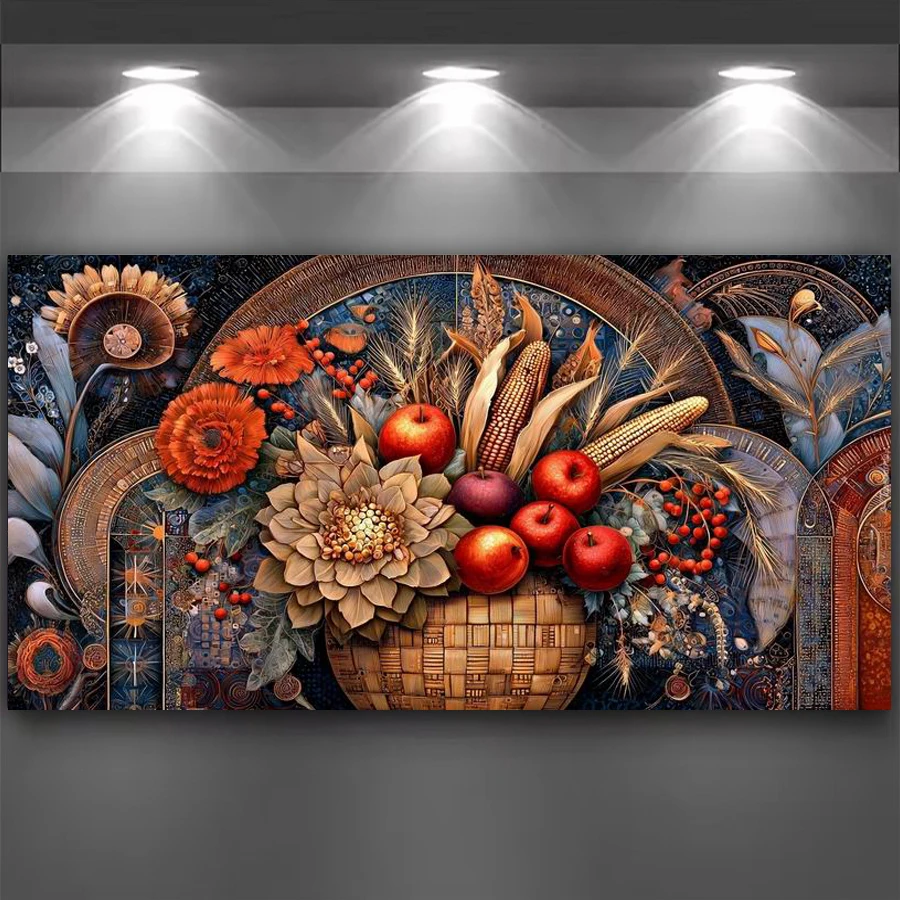

Corn Fruit Flowers Basket Picture Large Size Diy Diamond Art For Adults Painting Sunflower Full Drill Mosaic Embroidery Kits