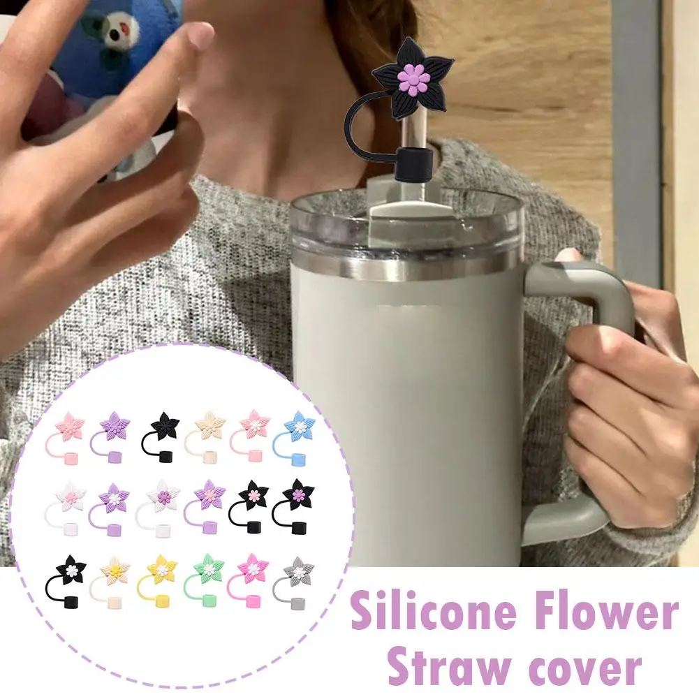 

Pentagram Flower Straw Topper Creative Straw Cover Decoration Spillage Dustproof Reusable Drinks Preventing Y3P7