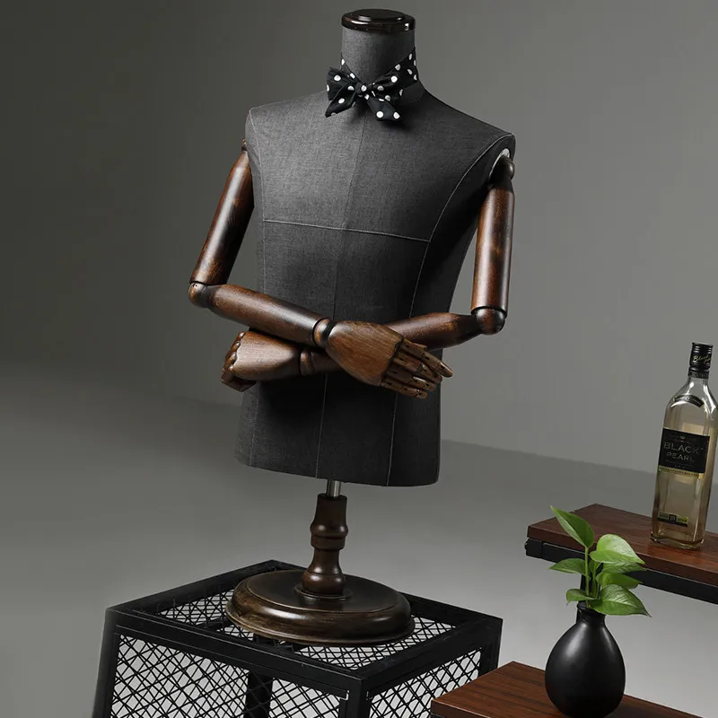 Men's Suit Mannequin Torso Half Body Display Form Full Body Male Mannequin with Stand Clothing Store Window Display Rack