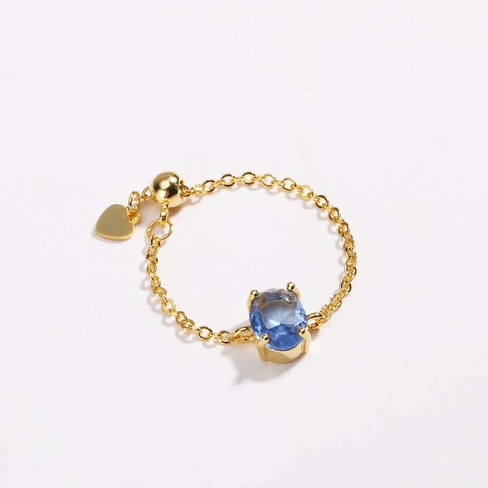 Adjustable Bling Tiny Delicate Oval Shape Colors Ring for Women