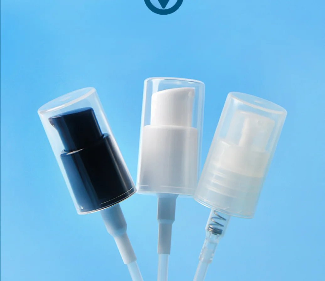 18/410 white/black/clear lotion press pump plastic glass bottle serum lotion foundation recovery skin care cometic packing