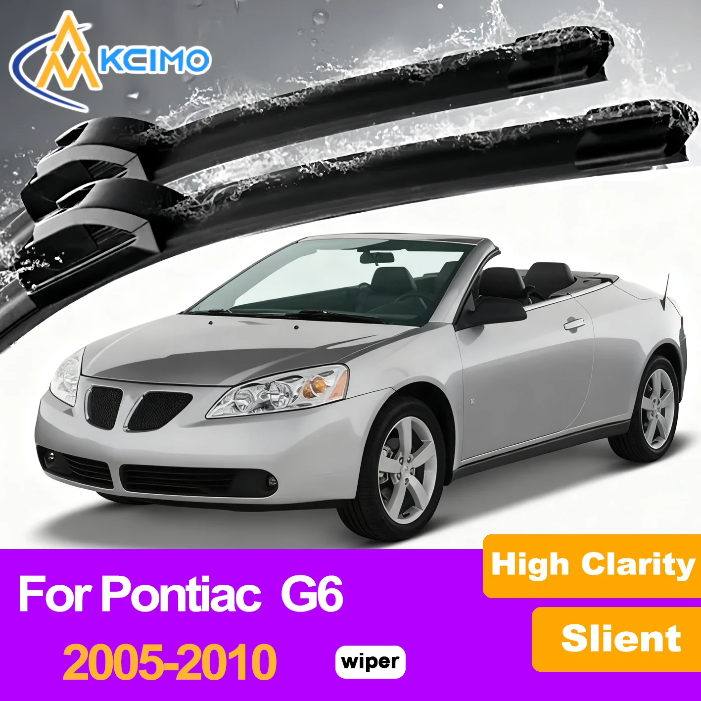 

Kcimo 2Pcs Exact Fit Car Windshield Wiper Blades for Pontiac G6 2005-2010, All Season Front Windscreen Wiper Set