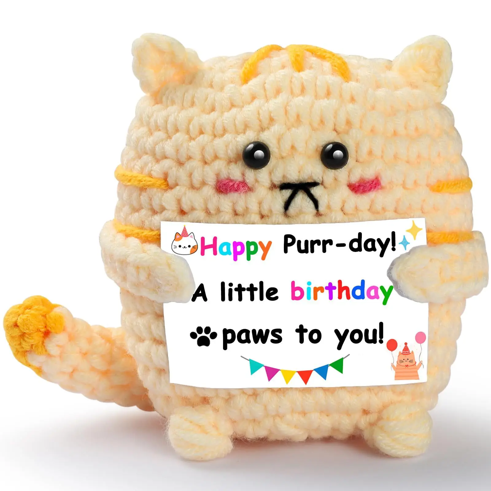 Cute Positive Crochet Animals, Emotional Support Gift