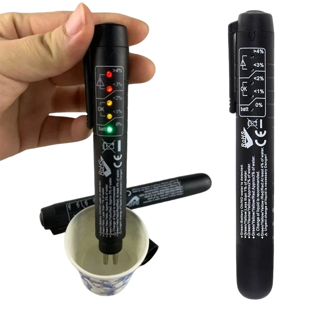 

Car Brake Fluid Tester Pen Accurate Oil Quality Diagnostic Tool 5 LED Indicator Liquid Testing Pen Car Vehicle Auto Testing Tool