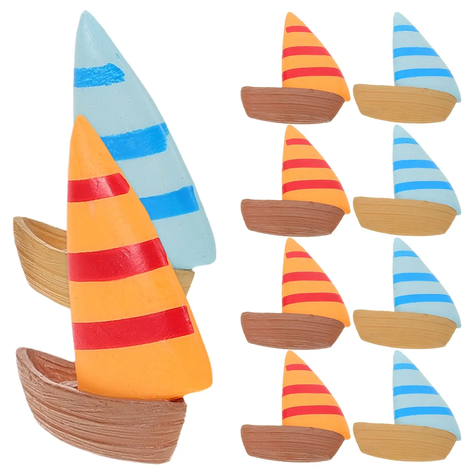 

10 Pcs DIY Decor Sailboat Potted Mini Ocean Miniature Garden Decoration Ornament Landscape