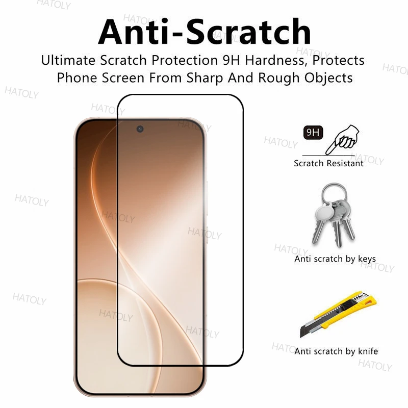 Protetor de Tela de Vidro Temperado 3/2/1PCS para Oppo Reno15 Pro Max, Cobertura Completa com Cola, Vidro Anti-Risco Reno15 ProMax