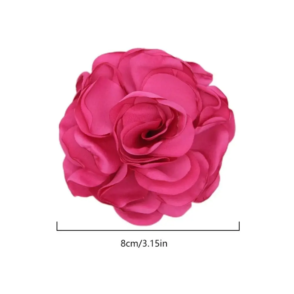 Grande broche fleur de rose en tissu, épinglettes vintage, insigne floral, gril, art fait à la main, bijoux de fête de mariage, mode