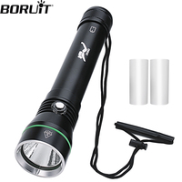 BORUiT Super Bright 2000LM LED Scuba Diving Flashlight P50 Underwater 100M IPX8 Waterproof Torch Spearfishing Lantern