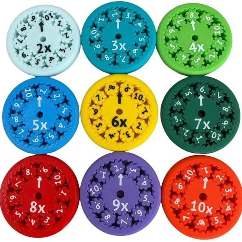 9pc/set Math Fidget Spinners Educational Spinning Toys Addition Subtraction Multiplication Division Learning Arithmetic Tools