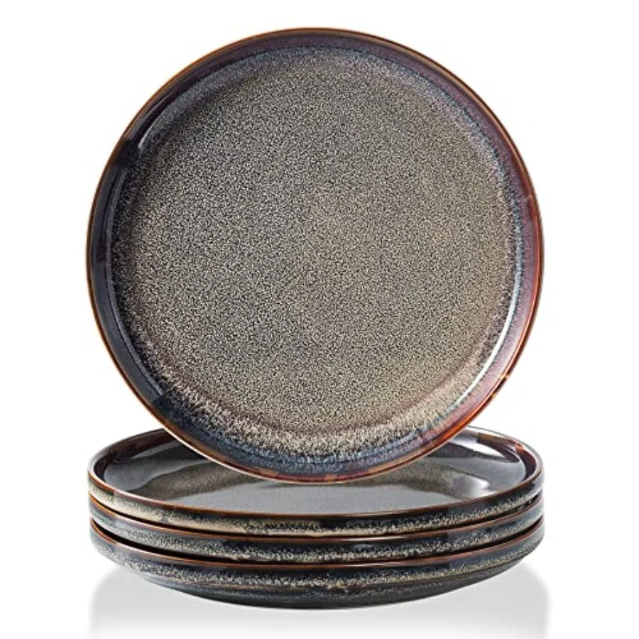 

Ceramic dner plates set of 4 Large Dnerware Plates and Salad plates for party and weddg Microwave safe porcela plates set
