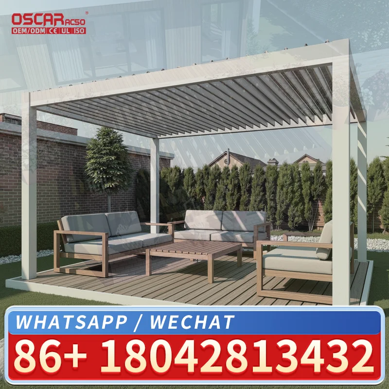 Pergola Parts Retractable Roof Outdoor Shade Adjustable Shelter Patio Garden Accessories pergola