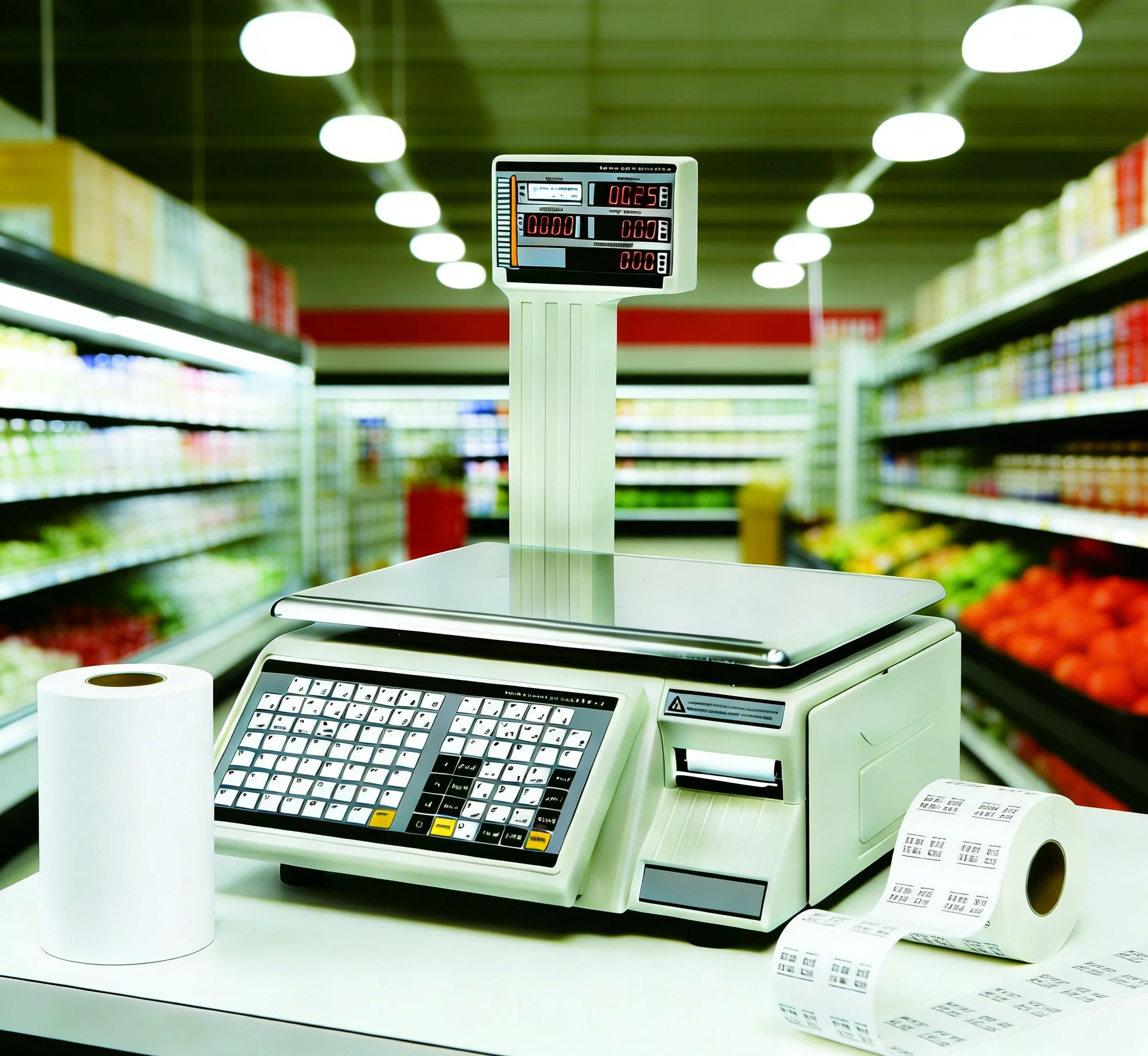 Barcode Electronic Scale with Printing Feature for Receipts And Labels POS System for Business Trading