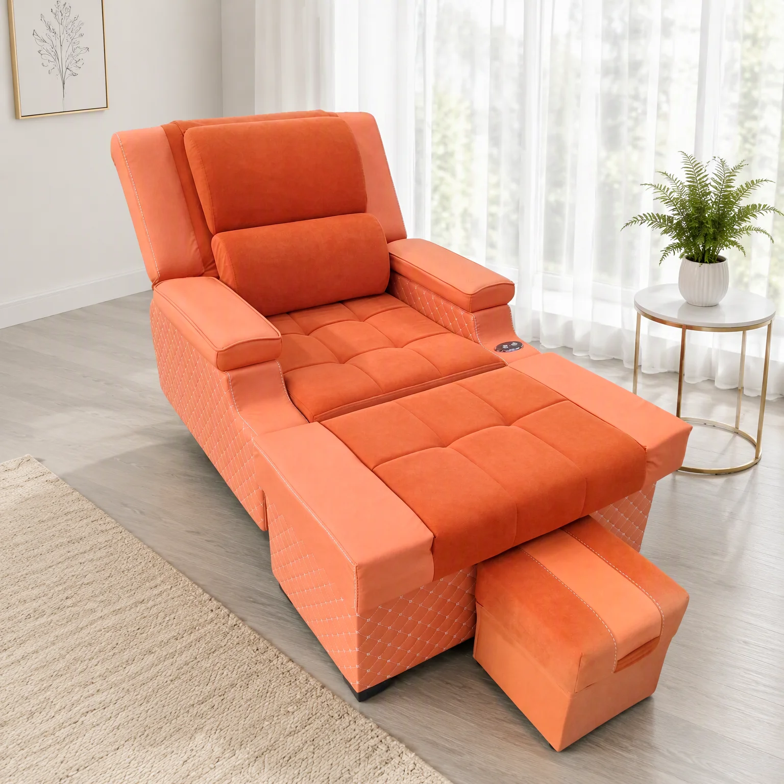 Electric Adjustable Durable Pedicure Spa Sofa With Face Hole Massage Table Foot Reflex Chair To Bed