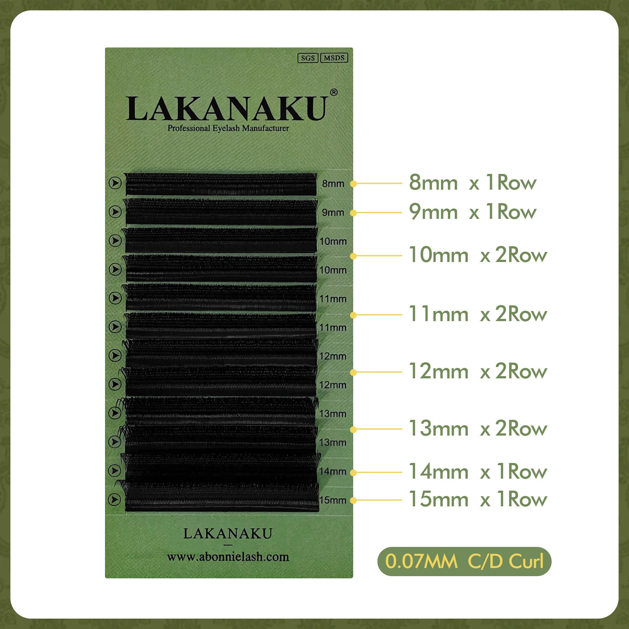 LAKANAKU Kostenloser Versand nach Brasilien Großhandel 10 Trays/Set U YY Clover Cilios Extensiones Lash YY-förmige vorgefertigte falsche Wimpern – Detail 6