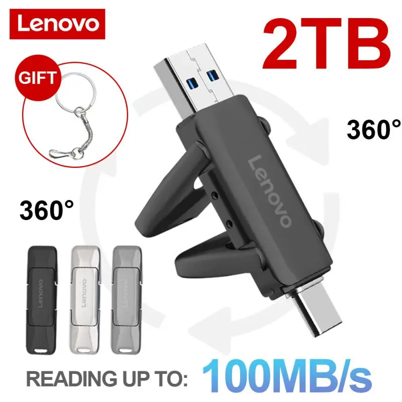 Lenovo Flash Drives 2TB Usb 3.0 Mini High Speed Metal Pendrive 1TB 128GB Stick Portable Drive Waterproof Memoria Storage U Disk