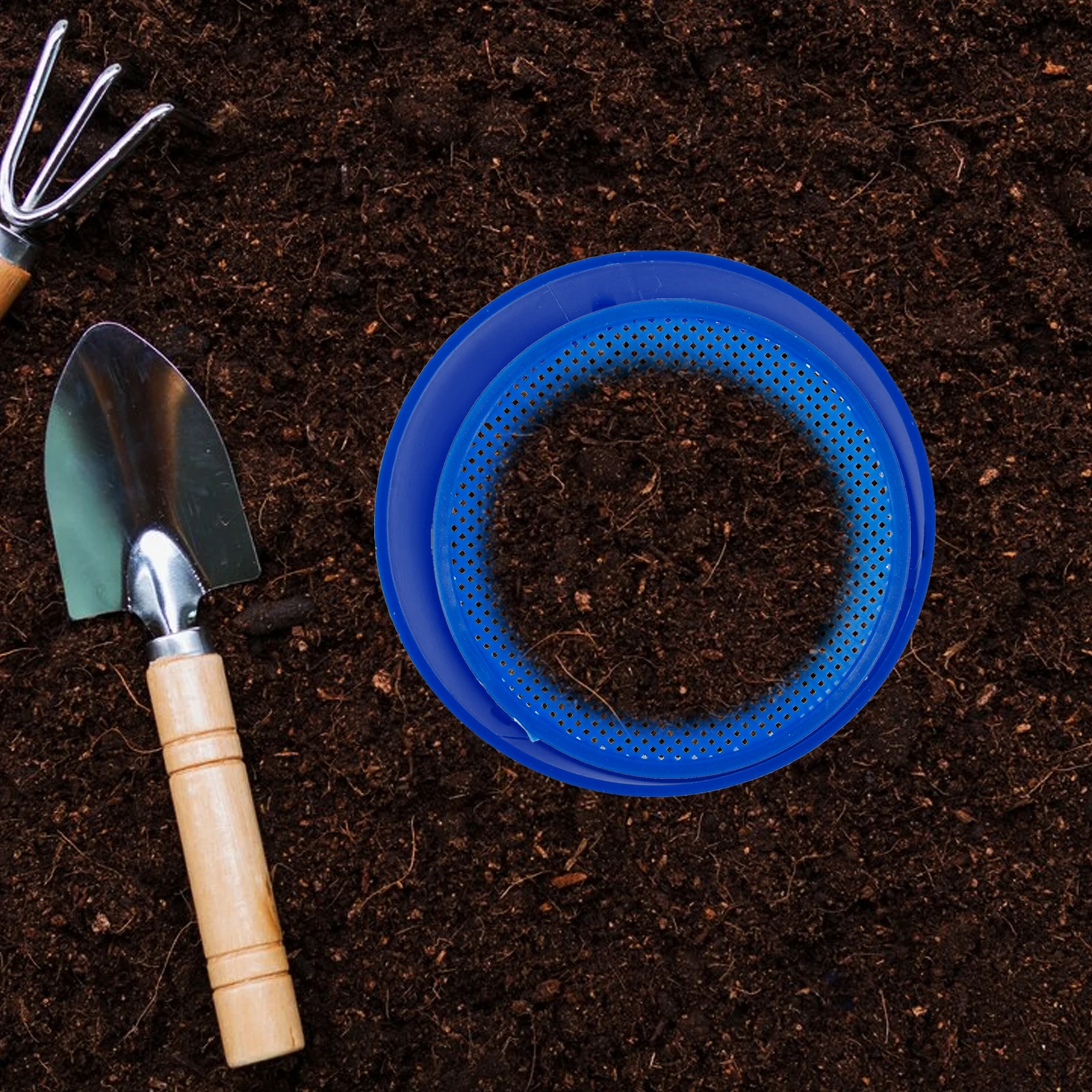 

1 set Soil Sieve Sifting Pan Garden Plastic Sifter Tool 3 Replaceable Meshes Rock Sand Sifter Home Use Manual Sieves
