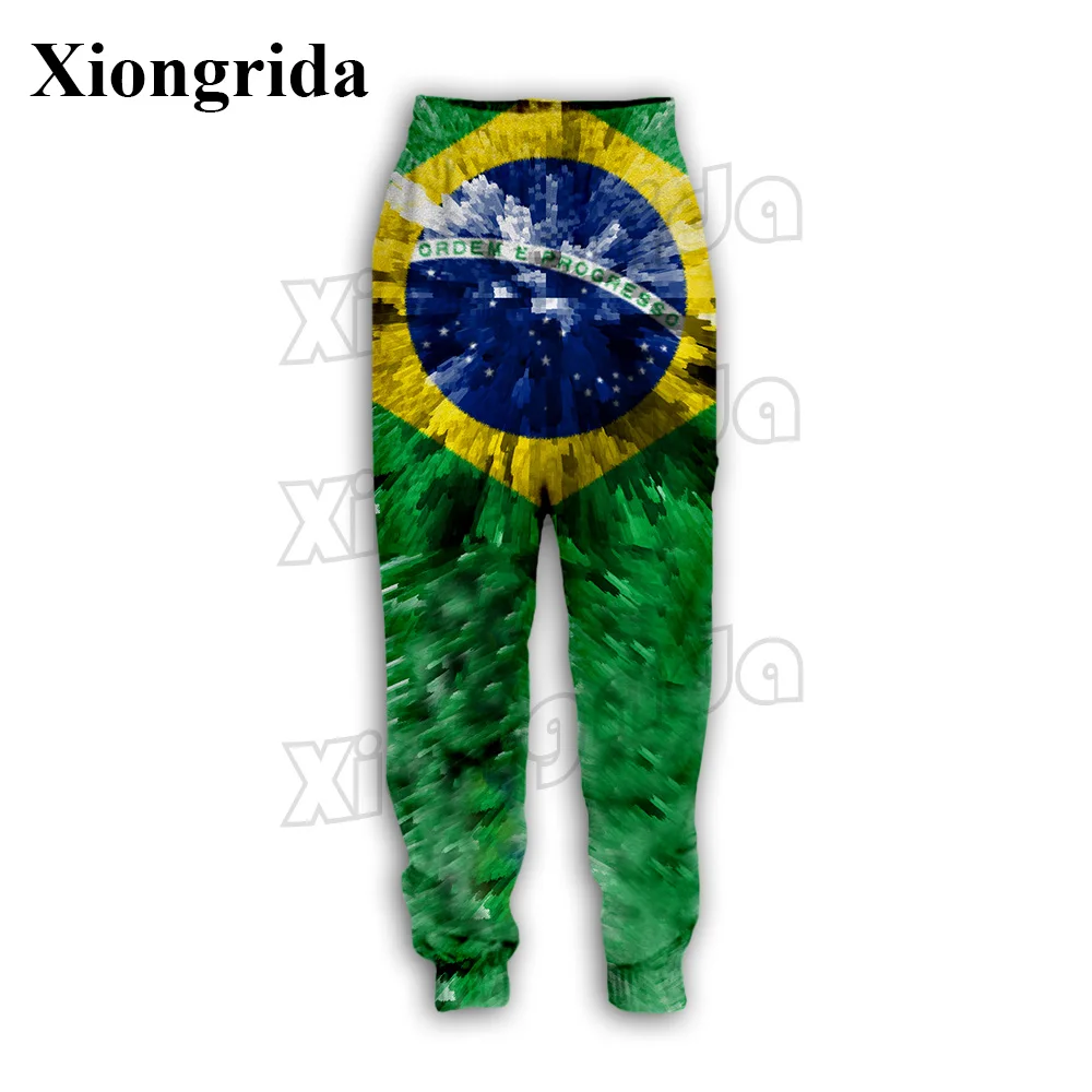 

Brazil Flag Pants Mens Fashion 3D Sweatpants Joggers Jumpsuit Sports Pants Casual Plus Size Pants Streetwear