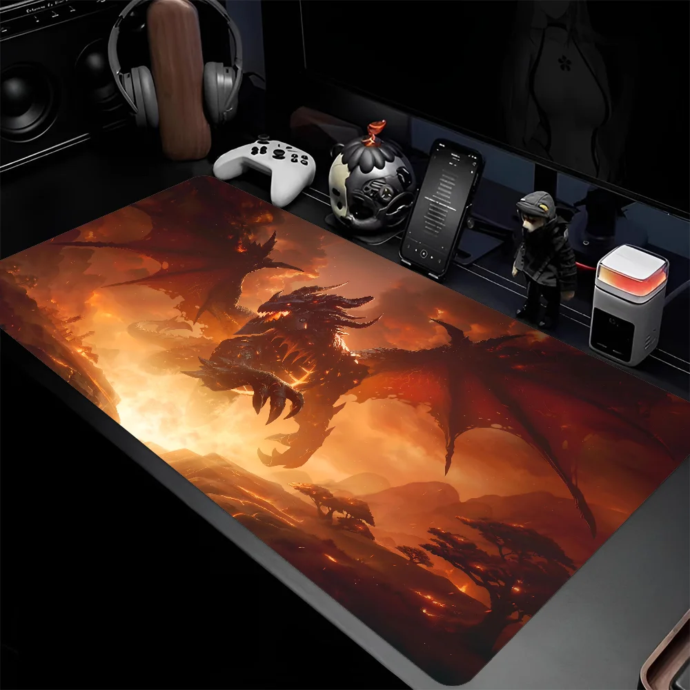 W-World Of Warcraft Game Mousepad Large Gaming Mouse Pad LockEdge Thickened Computer Keyboard Table Desk Mat