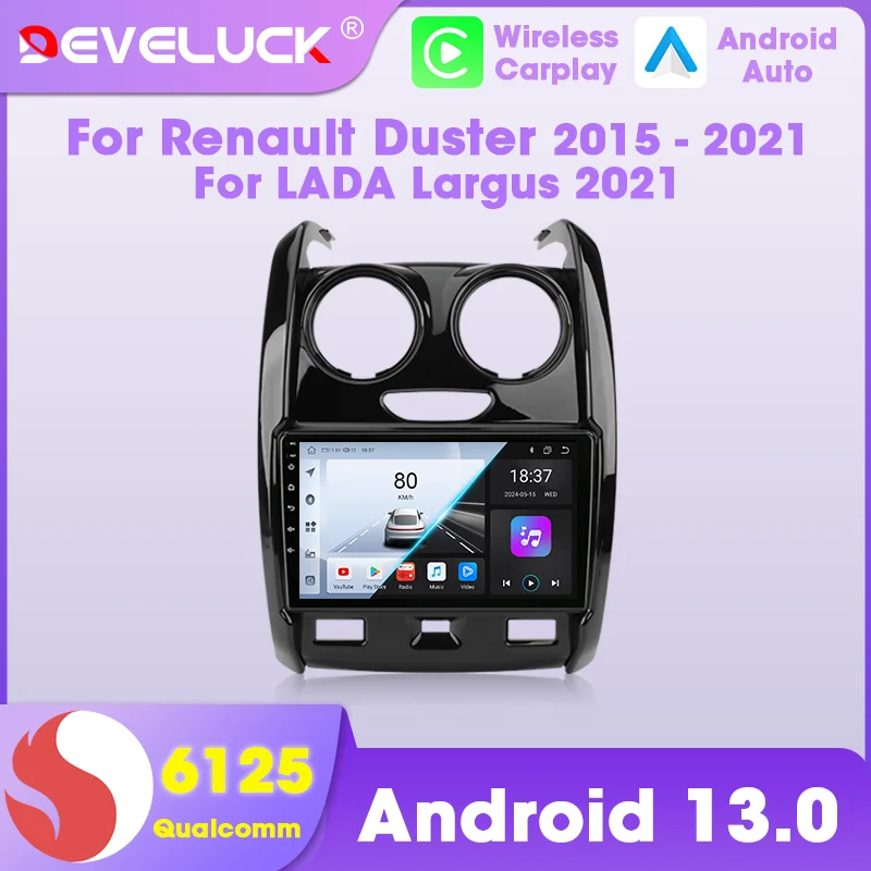 Car Intelligent Systems For Renault Duster 2015-2021 Carplay Android Auto For LADA Largus 2021 Radio Navigation Multimedia 4G BT