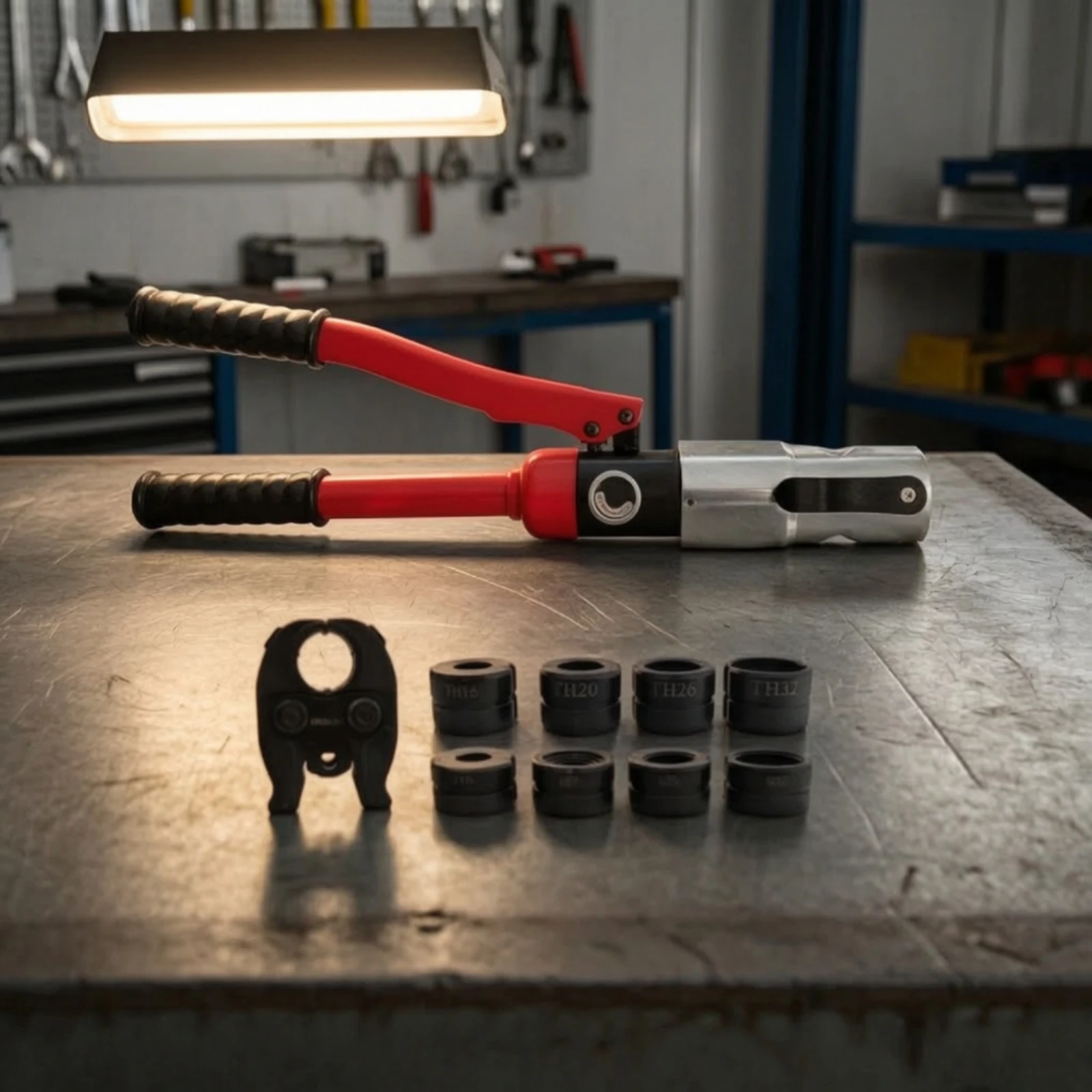 Hydraulic Crimping Tool Manual Pipe Crimping Tool Pipe Crimper Portable Hydraulic Crimper Sturdy for Plumbers, Plumbing, Jobsite view 2