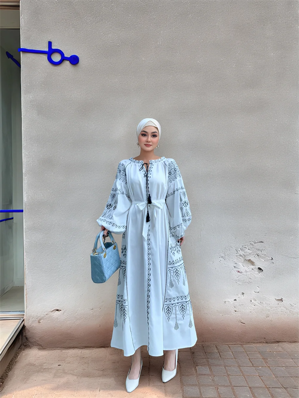 2024 Ramadan Eid Modest Elegant Abaya Dubai luxury Turkey Islam Muslim Dress Clothes Women Kebaya Kaftan Robe Femme Musulmane