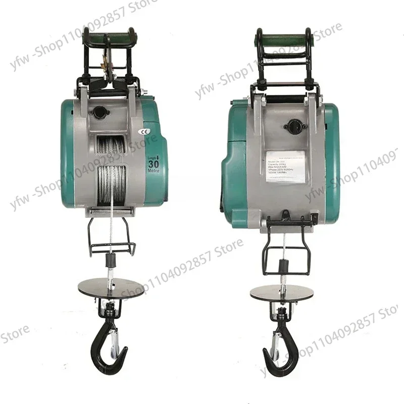 Small  Electric  Wire Rope Portable Lift 220v Crane 500KG 360KG  New Upgraded Double-hole