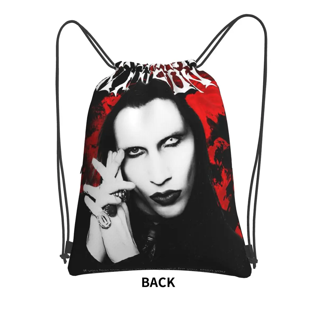 New Arrival Marilyn Manson The Golden Age Of Last Music Backpacks Drawstring Bundle Pocket Sports Bag Book Bags Students