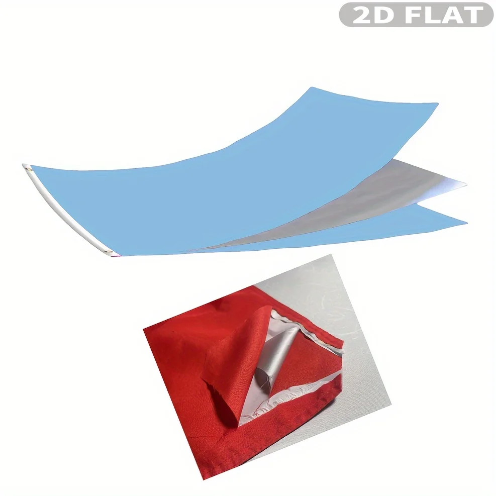2D FLAT Custom Double-Sided Flags with a Middle Layer, 90x150cm Flag - Durable Polyester Suitable for Outdoor Decor view 3