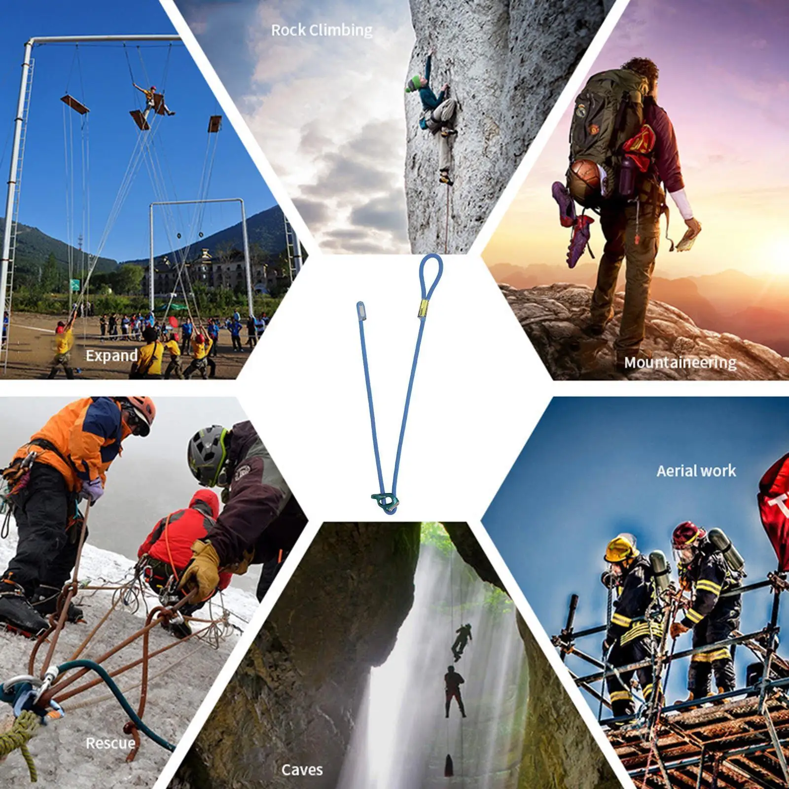 

Lanyard Protective Harness for Climbing Descending Aloft Work Equipment