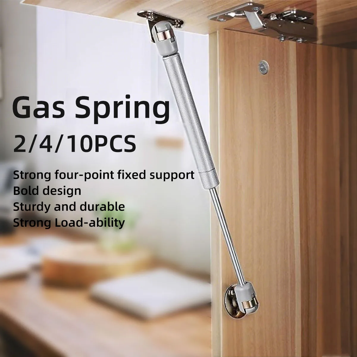 2PCS Hydraulic Gas Spring Heavy-Duty Soft Close Cabinet Door Car Hinge Pneumatic Support Smooth Closure Convenient Installation