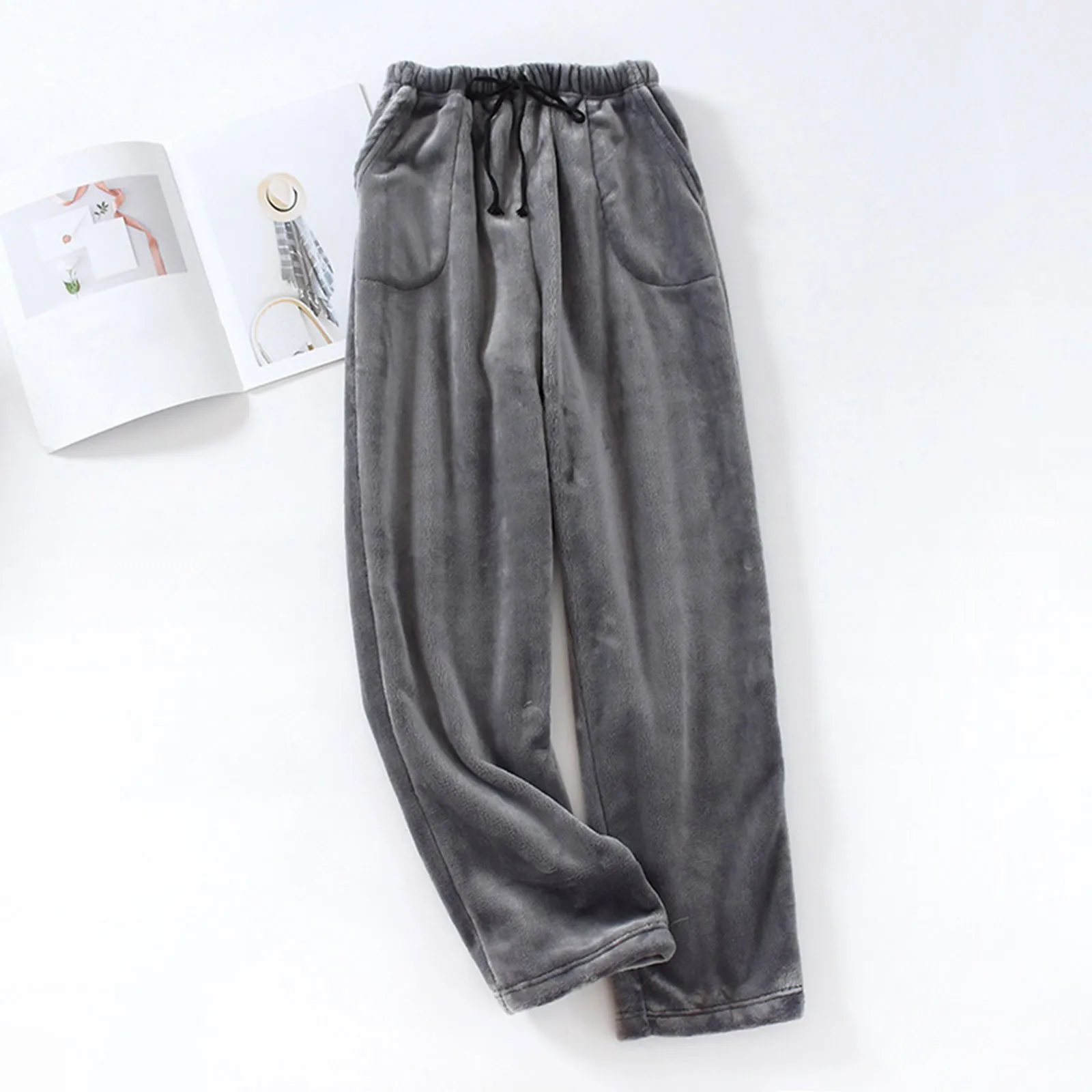 

Пижамные штаны для женщин, однотонные удобные штаны, нечеткая упаковка, длинная флисовая пижама в клетку буйвола, домашняя одежда, мягкая одежда для сна для отдыха