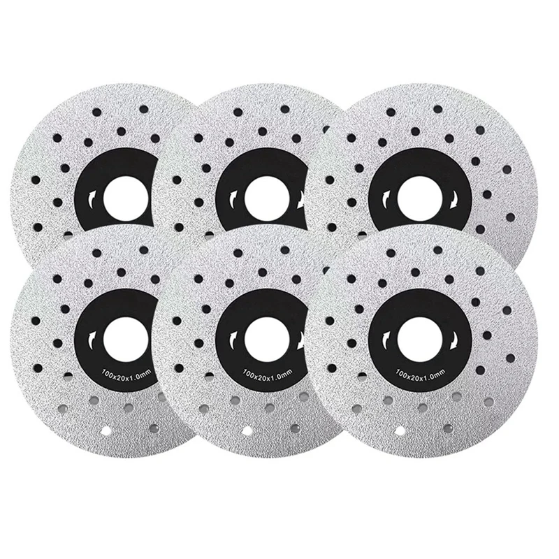 

ABSU Diamond Chamfered Saw Blades For Cutting And Grinding Tile Marble, Reshline Rock Slab Flat Grinding Cutting Piece,6Pack