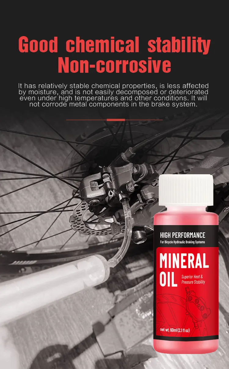 Mineralöl für Fahrradbremsen, 60 ml/2,1 oz, ideal für Shimano- und Tektro-Hydraulikbremssysteme, Mountainbike-Zubehör – Detail 6